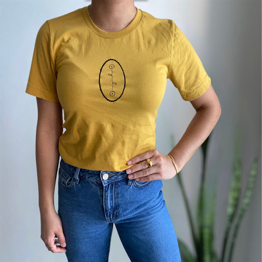 Vintage Mirror Flower T-Shirt | Vintage Design Fall T-Shirt | Bella + Canvas Fall T-Shirt
